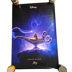 Aladdin 2019‎ Disney Promo Movie Poster 27x40 Will Smith Mena Massou Naomi Scott